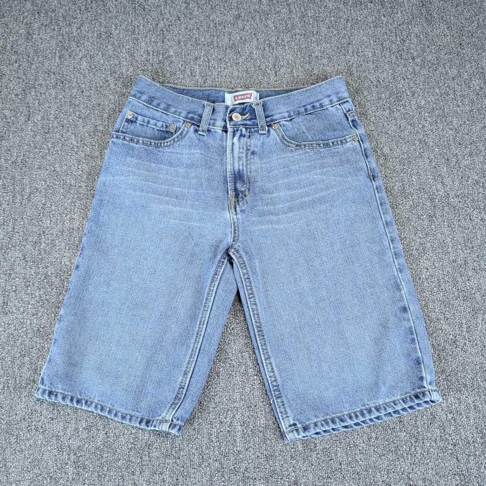 Levis‎ Womens 505 Denim Shorts 28 Cotton Blue Regular Fit Mid Rise Jean Shorts